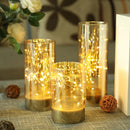 6/8/10inch High Battery Glass Decorative Lights（Set of 3） by JHY DESIGN