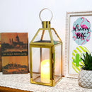 16" H Stainless Steel Candle Lanterns (Gold)