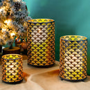 Metal Hurricane Holder ( Set of 3 )