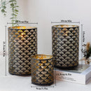 Metal Hurricane Holder ( Set of 3 )