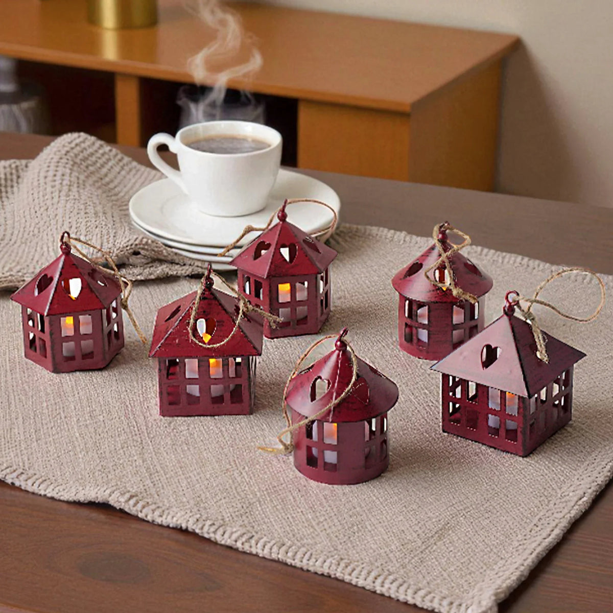 6 Pcs Small Centerpieces Candle Lanterns, photo 14 of 16