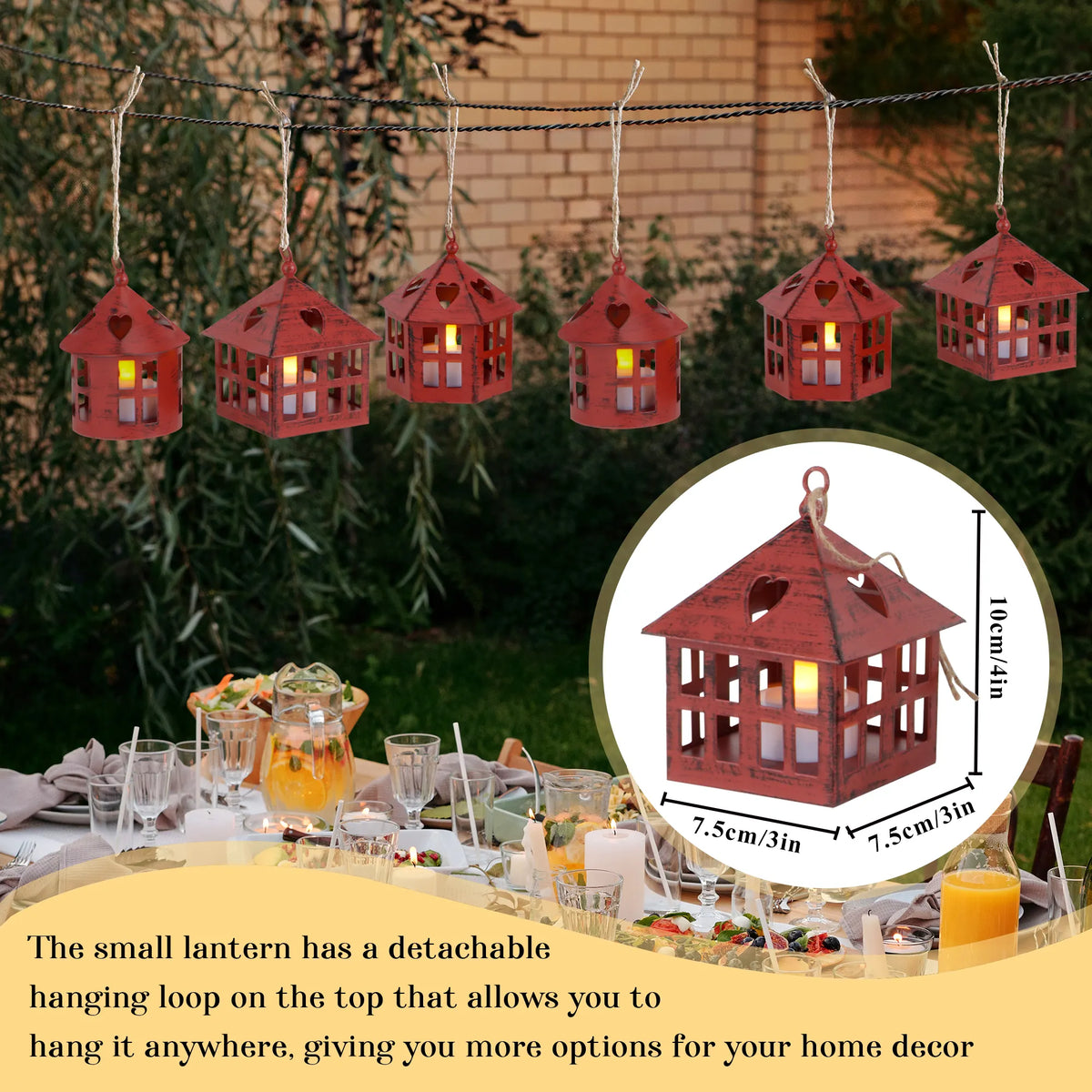 6 Pcs Small Centerpieces Candle Lanterns, photo 15 of 16