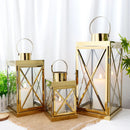 8/12/16 Inch Opulent Metal Candle Lanterns Candle Holder
