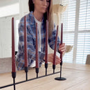 Matte Black 11-Taper Candle Holder by Decor Steals