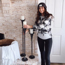 Tall Flared Black Iron Candle Holders, Set of 3 by Decor Steals