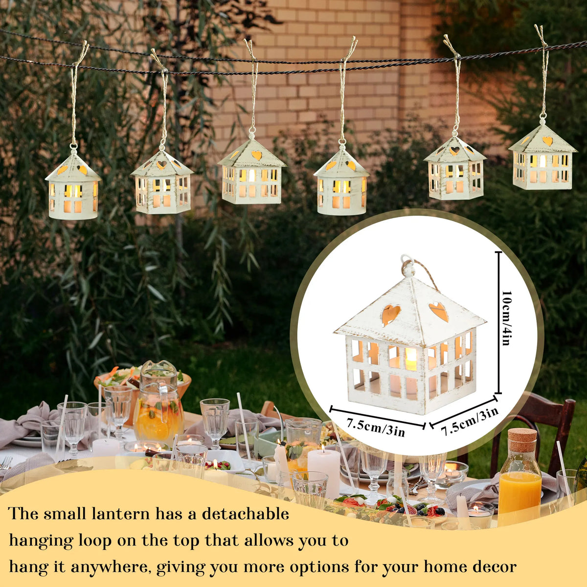 6 Pcs Small Centerpieces Candle Lanterns, photo 6 of 16
