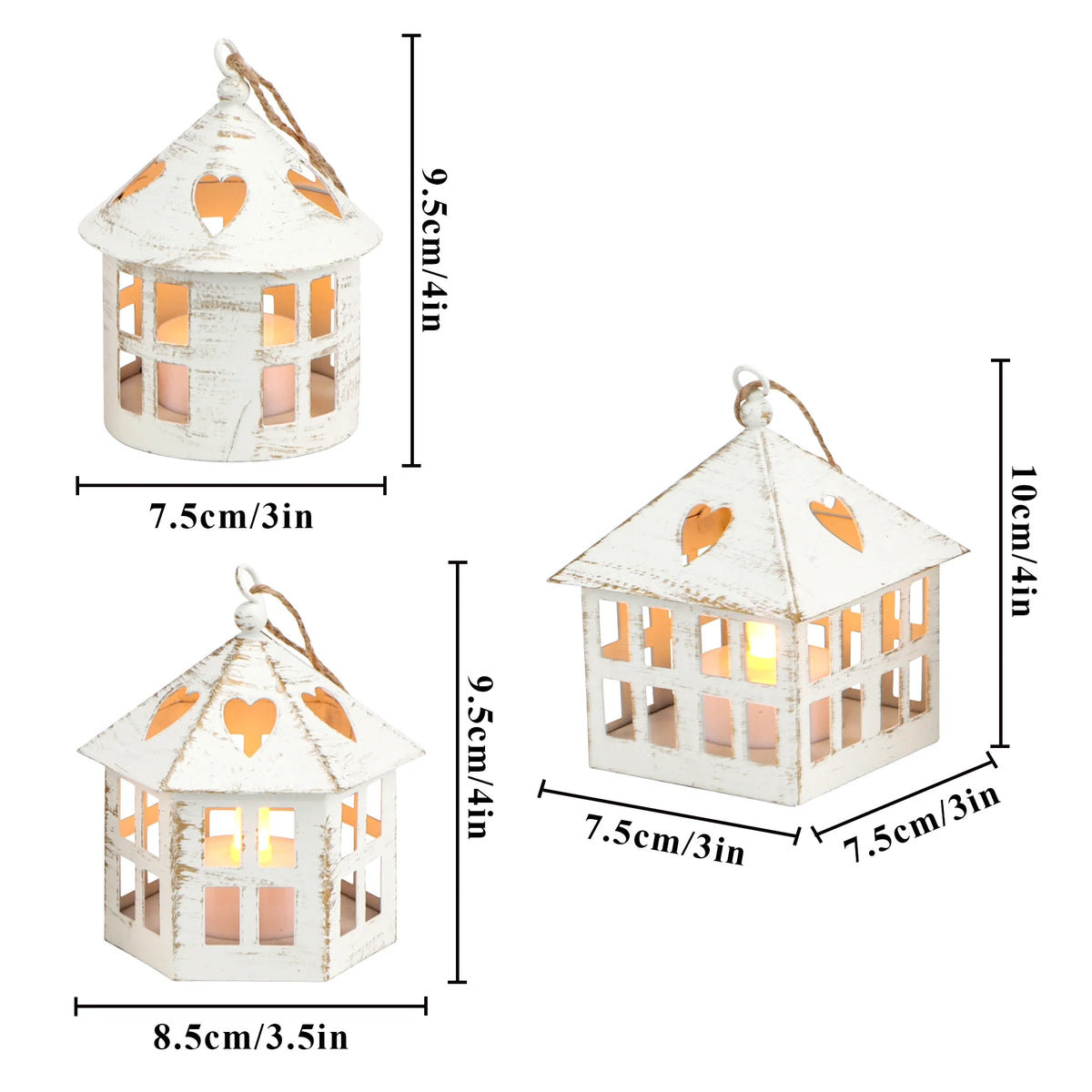 6 Pcs Small Centerpieces Candle Lanterns, photo 9 of 16