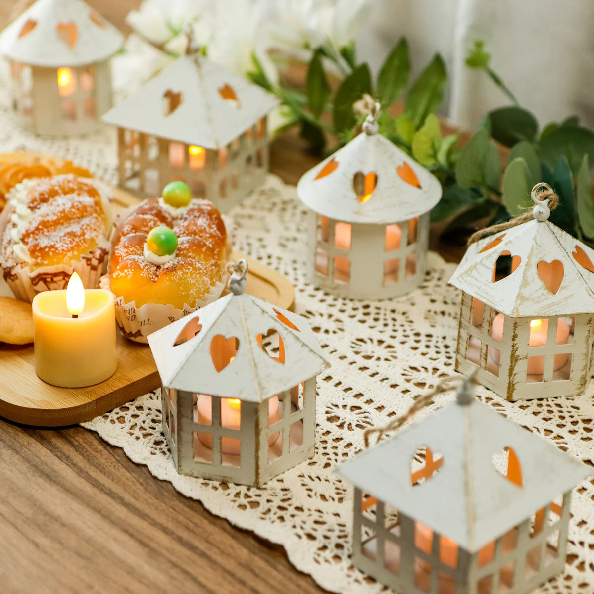 6 Pcs Small Centerpieces Candle Lanterns, photo 3 of 16