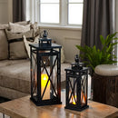 20'' & 11'' High Metal Candle Holder Hanging Lanterns with Tempered Glass by JHY DESIGN