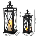 20'' & 11'' High Metal Candle Holder Hanging Lanterns with Tempered Glass by JHY DESIGN