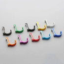 Candy color metal wall hooks for bathroom towels and coats by Decorbites