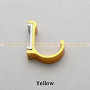 Candy color metal wall hooks for bathroom towels and coats by Decorbites