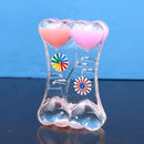 Candy liquid motion sand timer blue & green living room decor by Decorbites