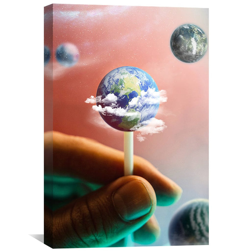 Candy Planets Canvas