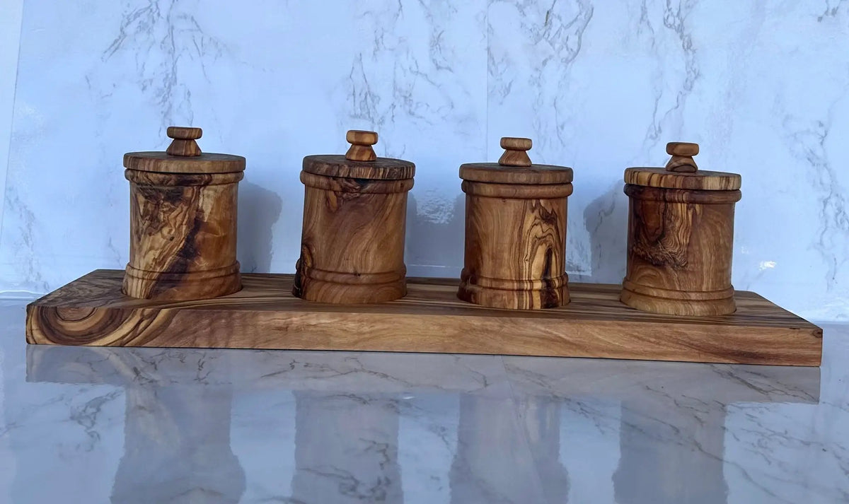 Olive Wood Canister Set, photo 9 of 11