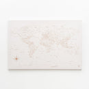 World Map on Canvas - Beige
