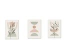 Minimalist muted earth tone abstract botanical canvas wall art bedroom by Decorbites