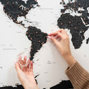 World Map on Canvas - Onyx