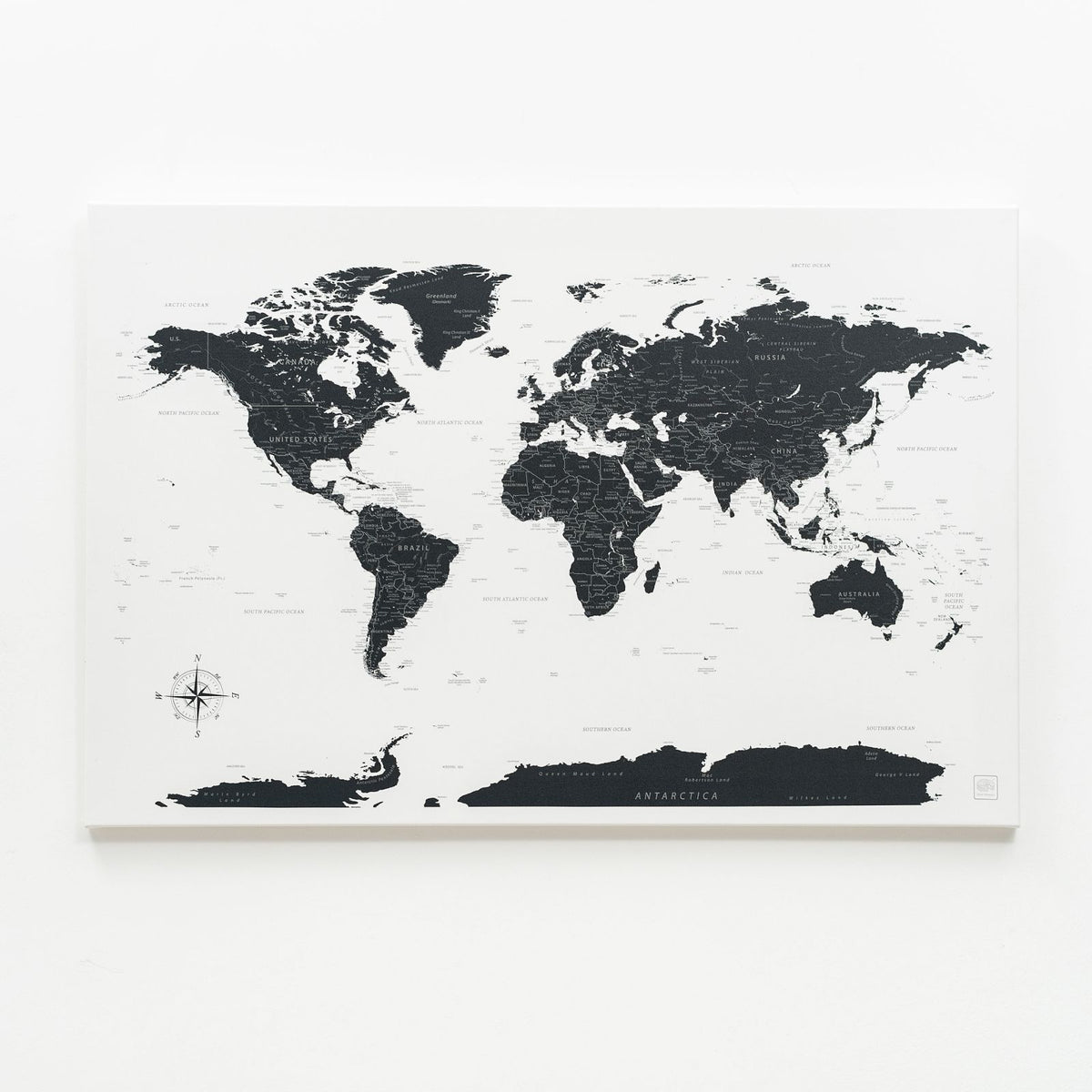 World Map on Canvas - Onyx, photo 8 of 12
