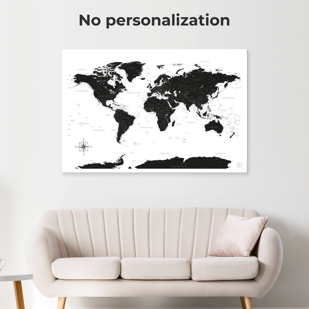 World Map on Canvas - Onyx, photo 12 of 12