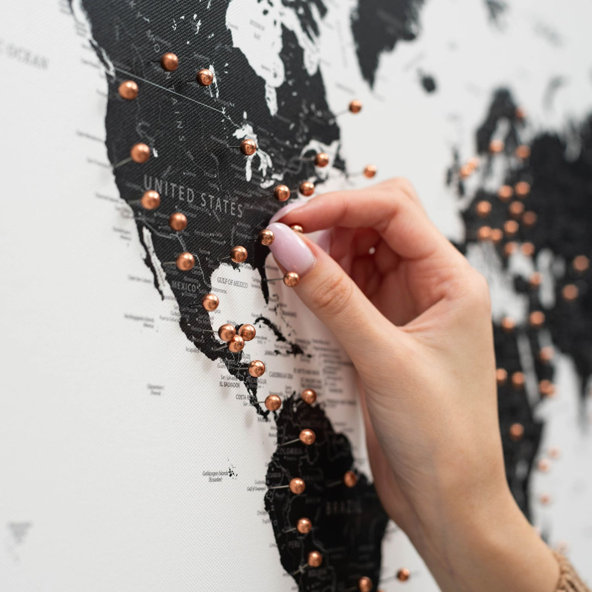 World Map on Canvas - Onyx, photo 2 of 12