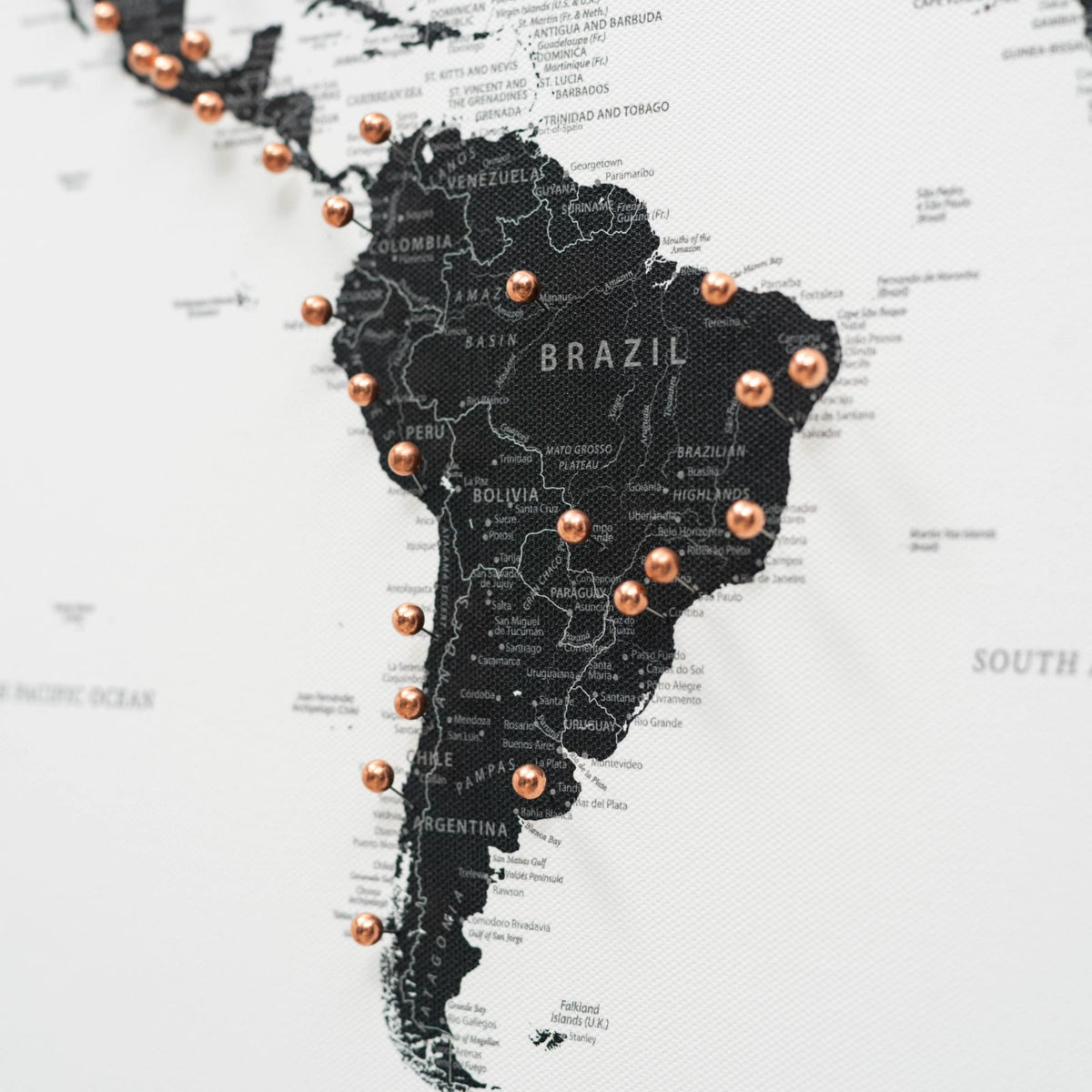 World Map on Canvas - Onyx, photo 4 of 12