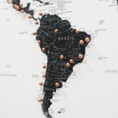 World Map on Canvas - Onyx
