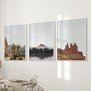 Southwest Desert Set of 3 Prints. Canyon Landscape, Red Rock by Wall Art Set