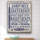 Vintage Cape Cod Beach Sign | Nauset Craigville Race Point Sandy Neck