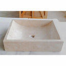 Cappuccino Beige Marble Rectangular Above Counter Sink 18x21.5