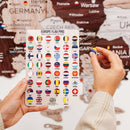 3D Europe Wooden Map Cappuccino