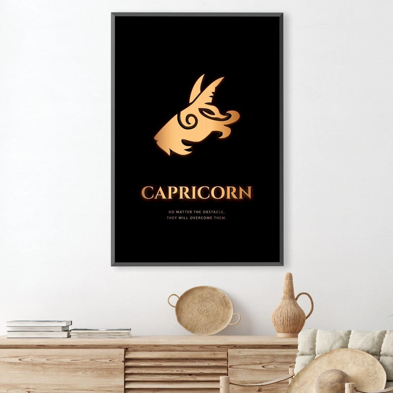 Capricorn - Gold Canvas