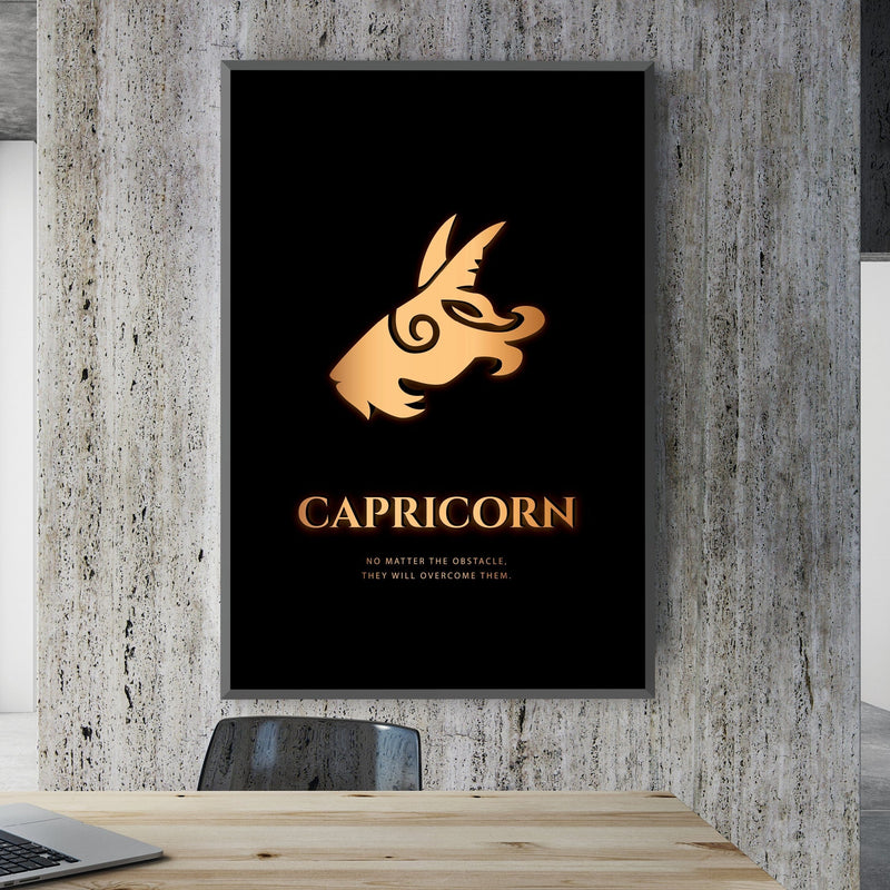 Capricorn - Gold Canvas