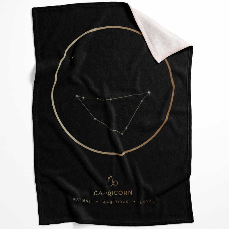 Capricorn Traits Gold Blanket