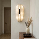Capsule Alabaster Veil Leather Wall Light