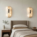 Capsule Alabaster Veil Leather Wall Light