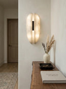 Capsule Alabaster Veil Leather Wall Light