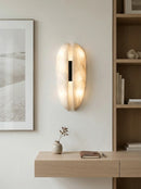 Capsule Alabaster Veil Leather Wall Light