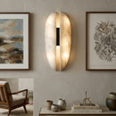 Capsule Alabaster Veil Leather Wall Light