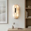 Capsule Alabaster Veil Leather Wall Light