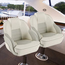 Captain Bucket Seat with Waterproof PVC Leather for Boat Sightseeing-White by LJGDeals