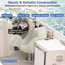 Captain Bucket Seat with Waterproof PVC Leather for Boat Sightseeing-White by LJGDeals