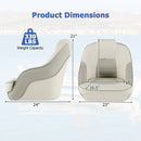 Captain Bucket Seat with Waterproof PVC Leather for Boat Sightseeing-White by LJGDeals