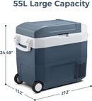 Car Refrigerator 12 Volt Mini Fridge 32 Quart 35L Portable Freezer Electric Cooler Intelligent Control Pan