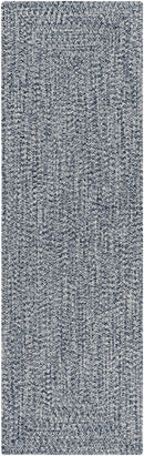 Blue Braided Faux Jute Rug
