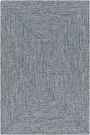 Blue Braided Faux Jute Rug