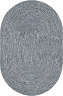 Blue Braided Faux Jute Rug