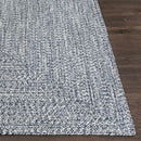 Blue Braided Faux Jute Rug