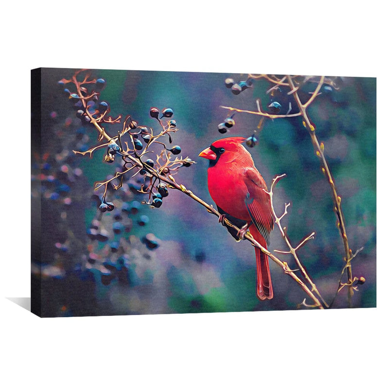 Cardinal and Berries Canvas