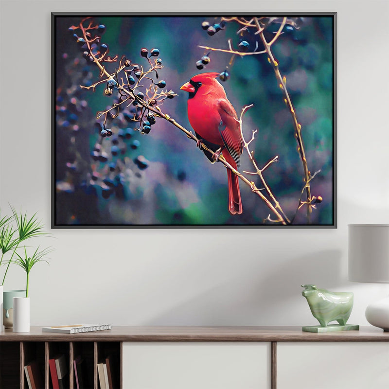 Cardinal and Berries Canvas